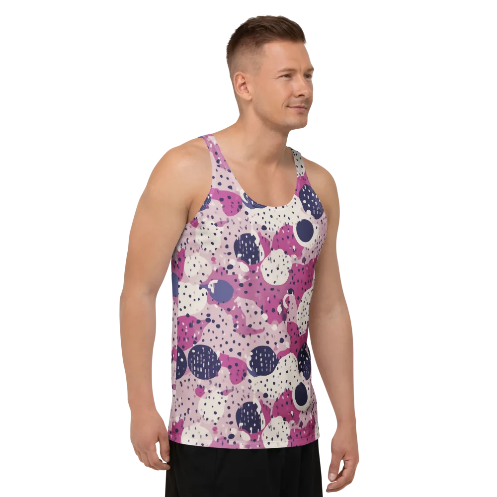 Neon Pebble Waltz on Men's Tank Top — Right Front