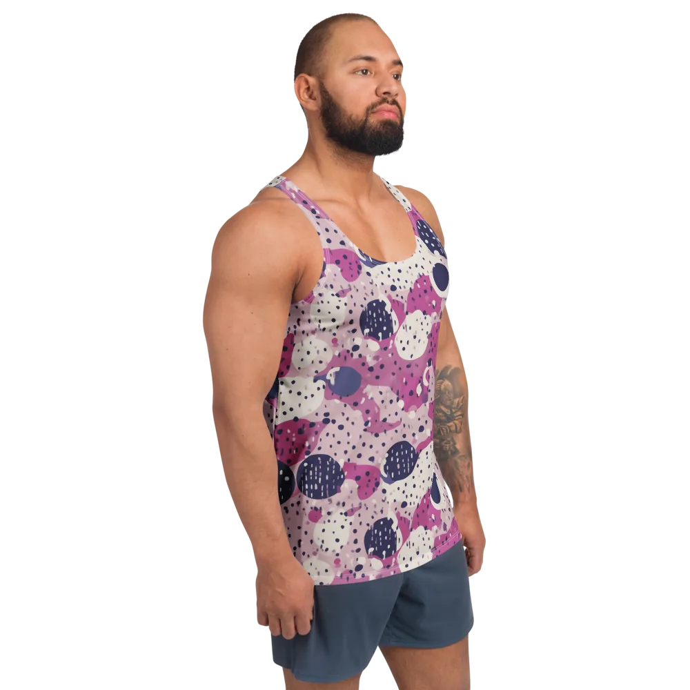 Neon Pebble Waltz on Men's Tank Top — Right Front