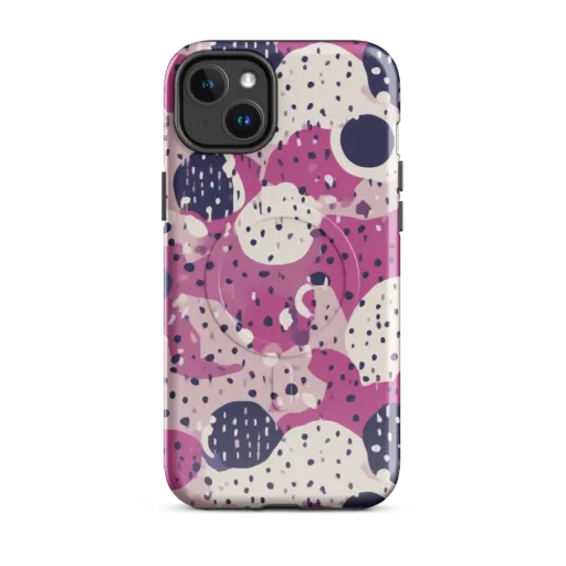 Neon Pebble Waltz on a MagSafe Tough Case for iPhone®
