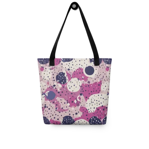 Neon Pebble Waltz on a Tote Bag