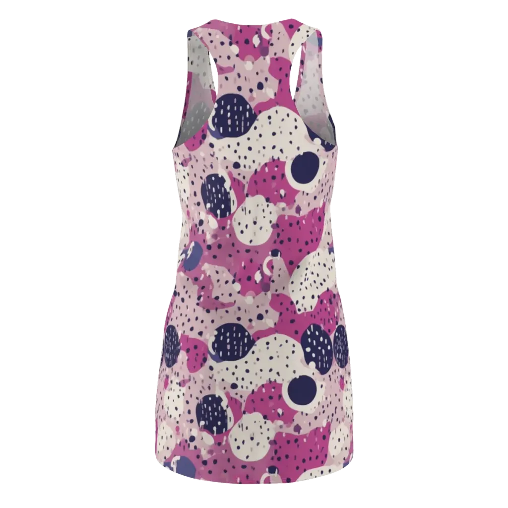 Neon Pebble Waltz on Racerback Dress — Back