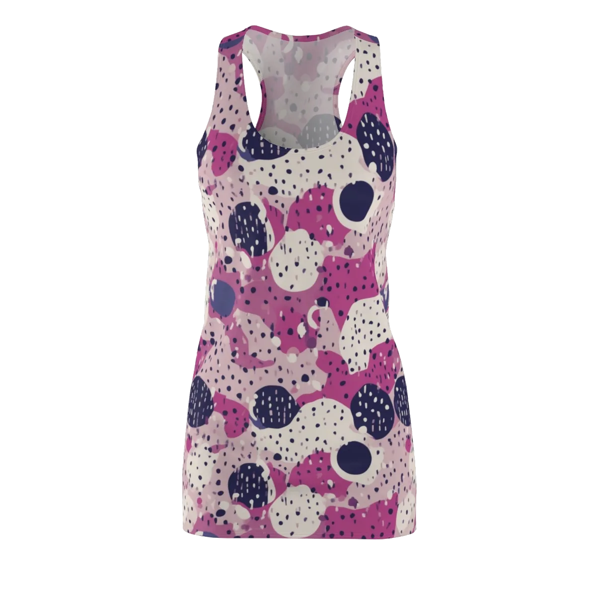 Neon Pebble Waltz on Racerback Dress — Front