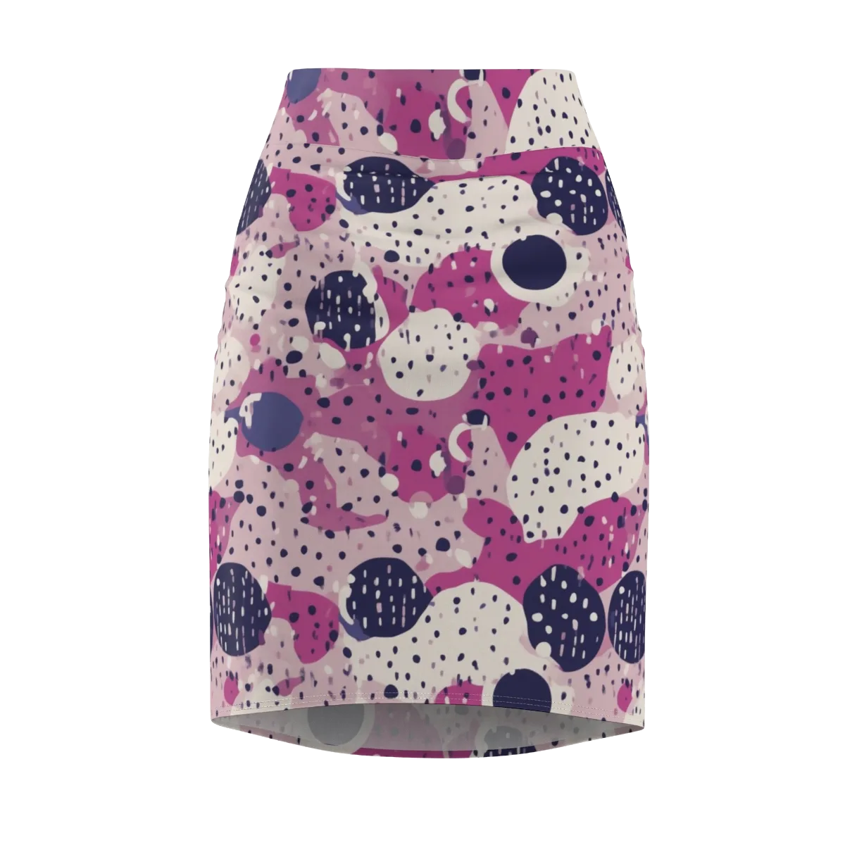 Neon Pebble Waltz on Pencil Skirt — Front