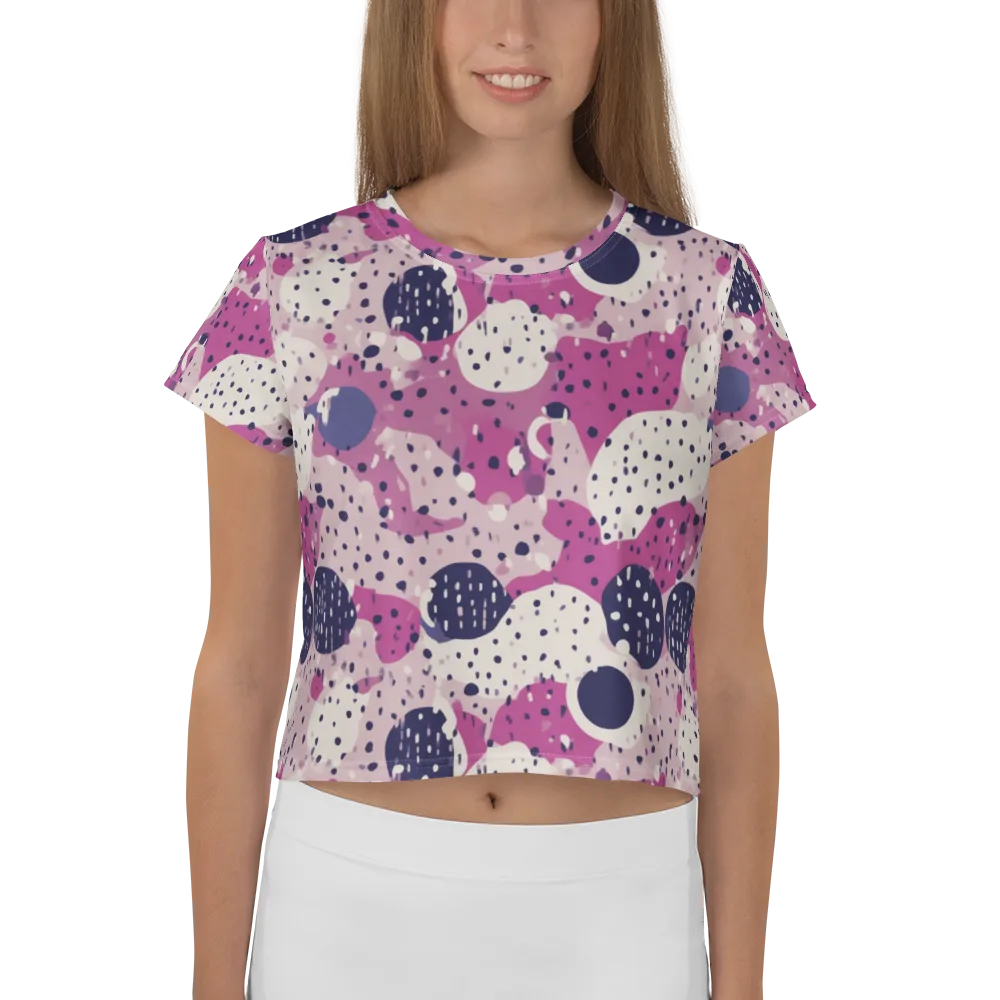 Neon Pebble Waltz on Crop Tee — Front