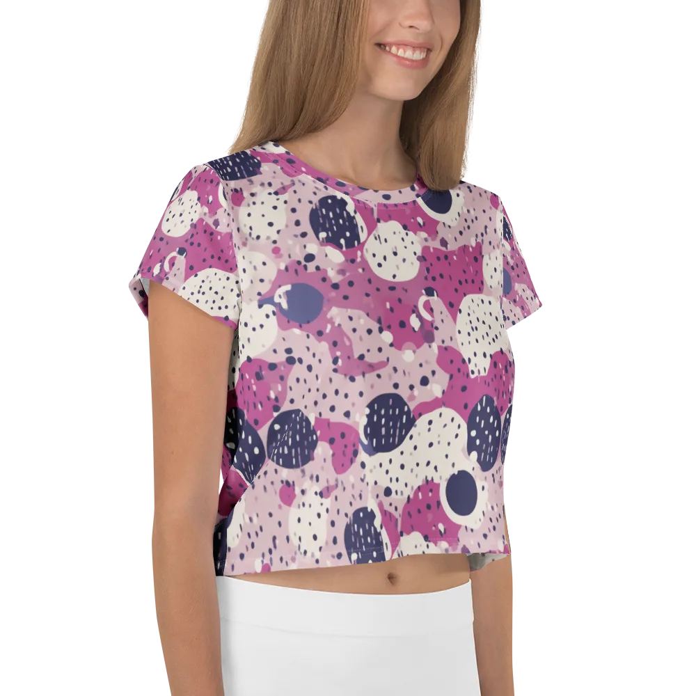 Neon Pebble Waltz on Crop Tee — Right