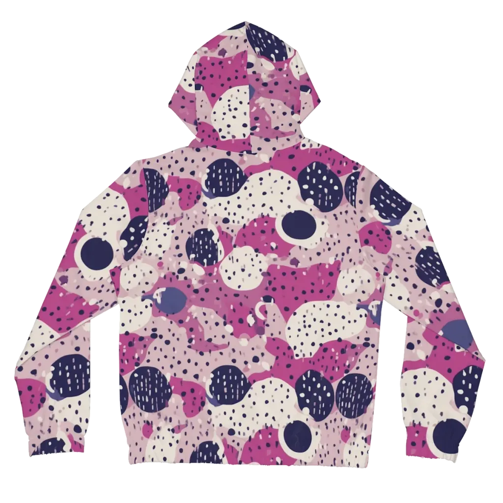 Neon Pebble Waltz on Women's Full-Zip Hoodie — Back