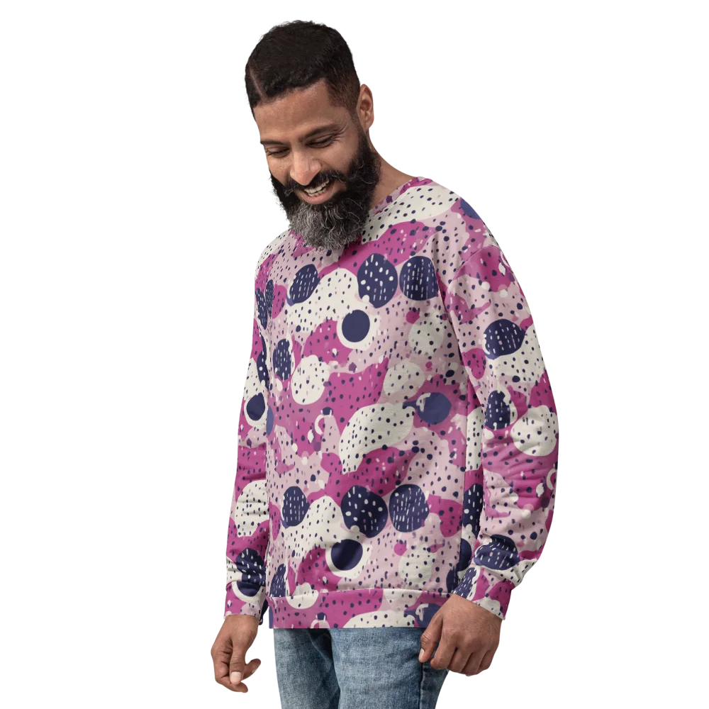 Neon Pebble Waltz on Sweatshirt — Left Front