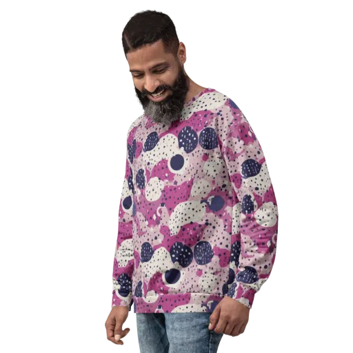 Neon Pebble Waltz on a Sweatshirt