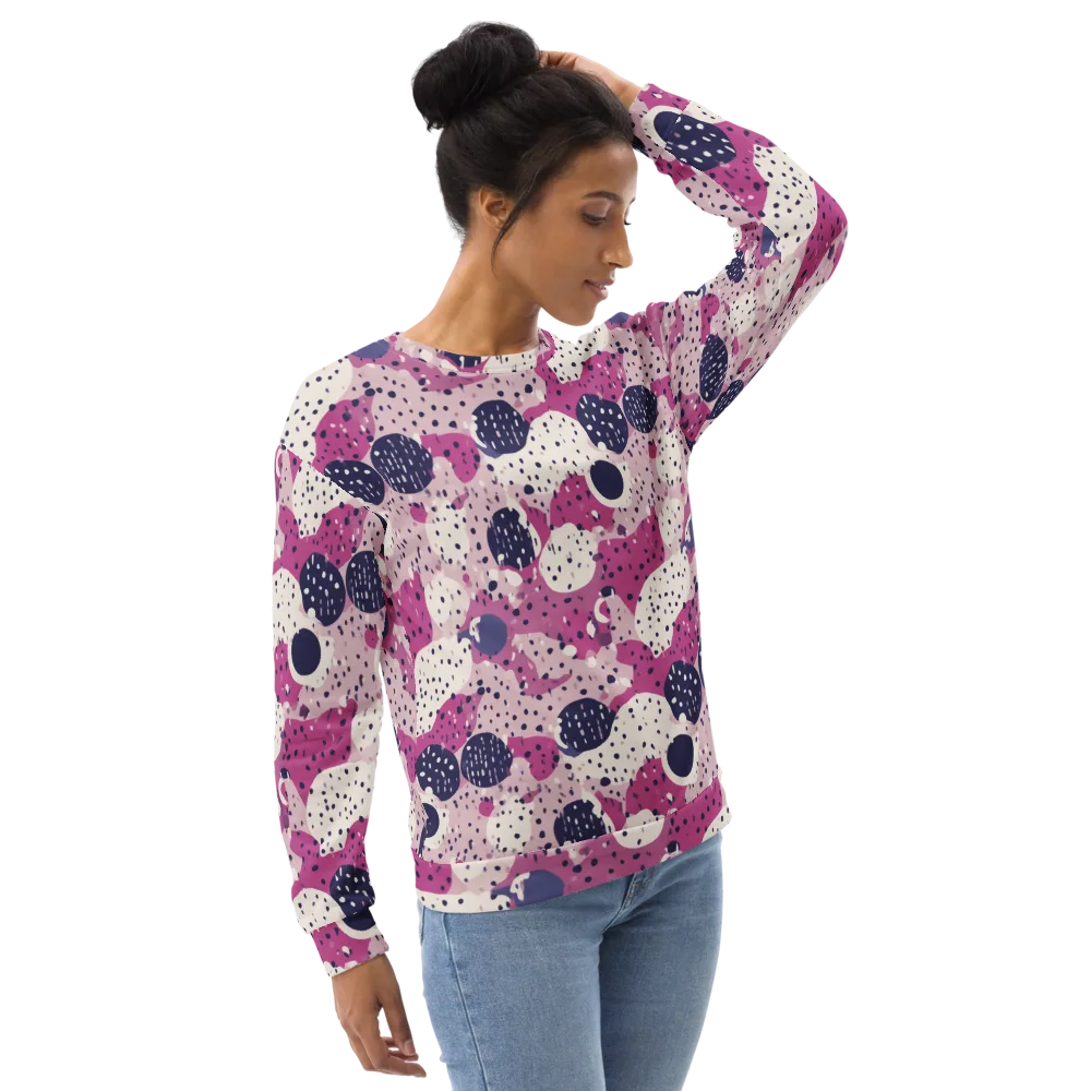 Neon Pebble Waltz on Sweatshirt — Right Front