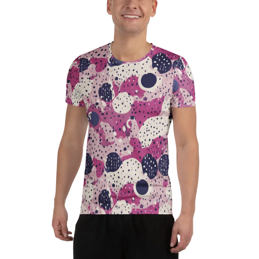 Neon Pebble Waltz on Men's Athletic T-Shirt — Front