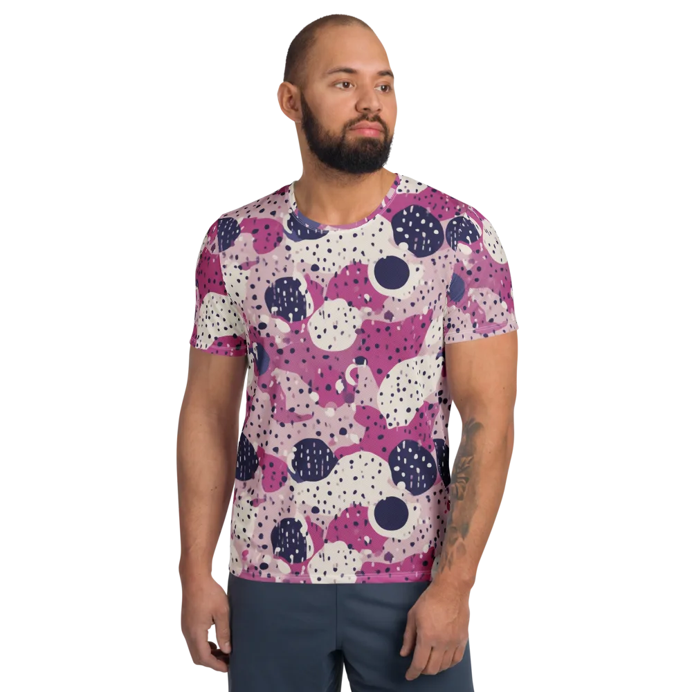 Neon Pebble Waltz on Men's Athletic T-Shirt — Front