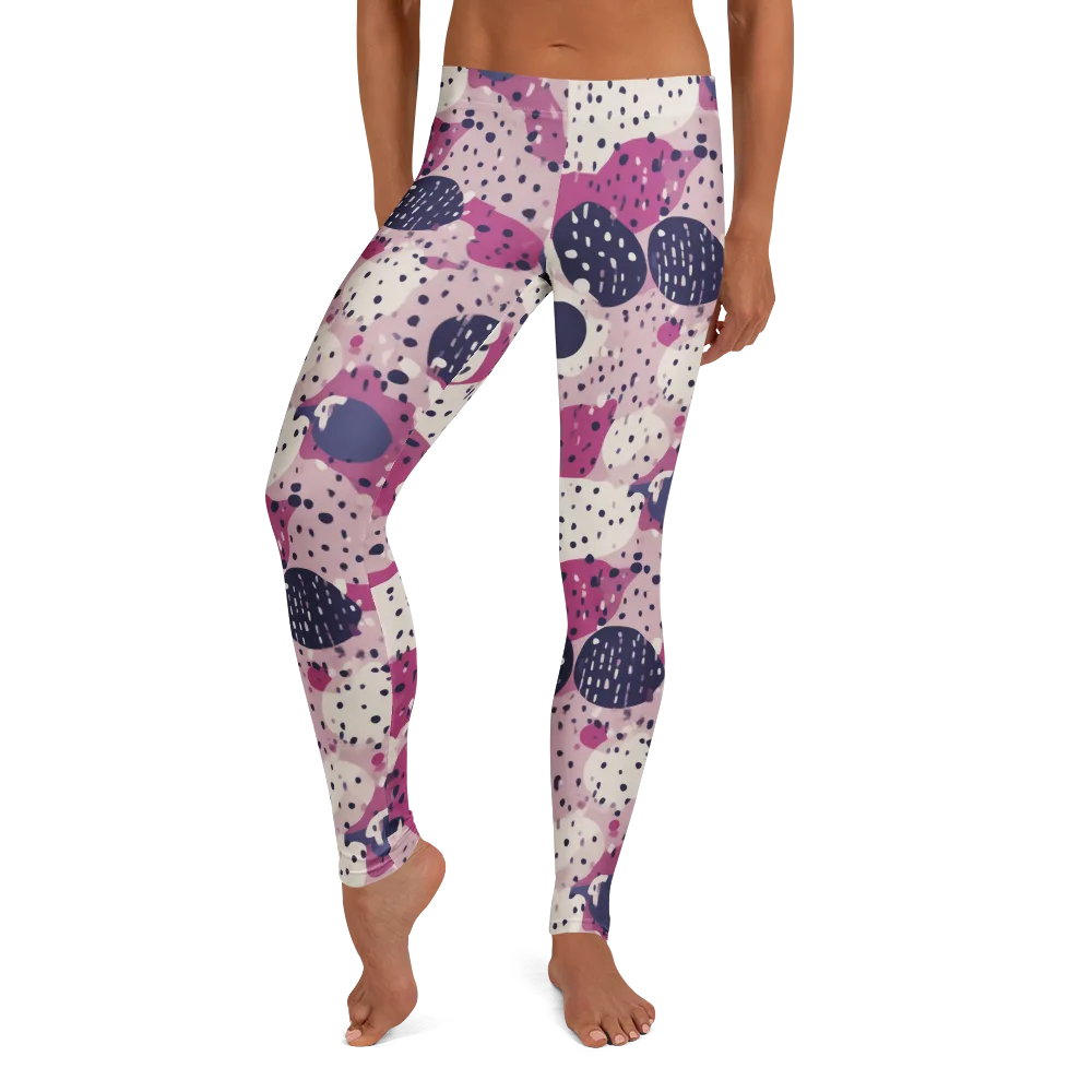Neon Pebble Waltz on Leggings — Front