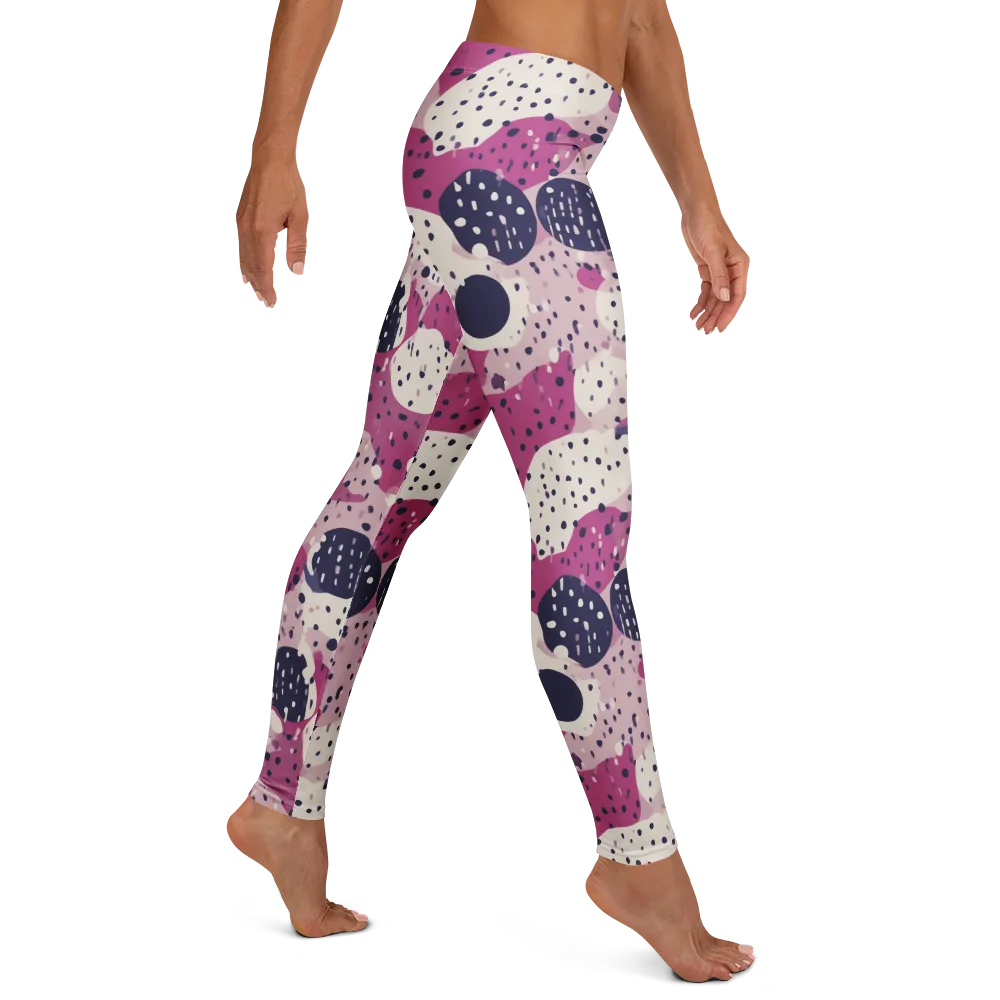 Neon Pebble Waltz on Leggings — Right