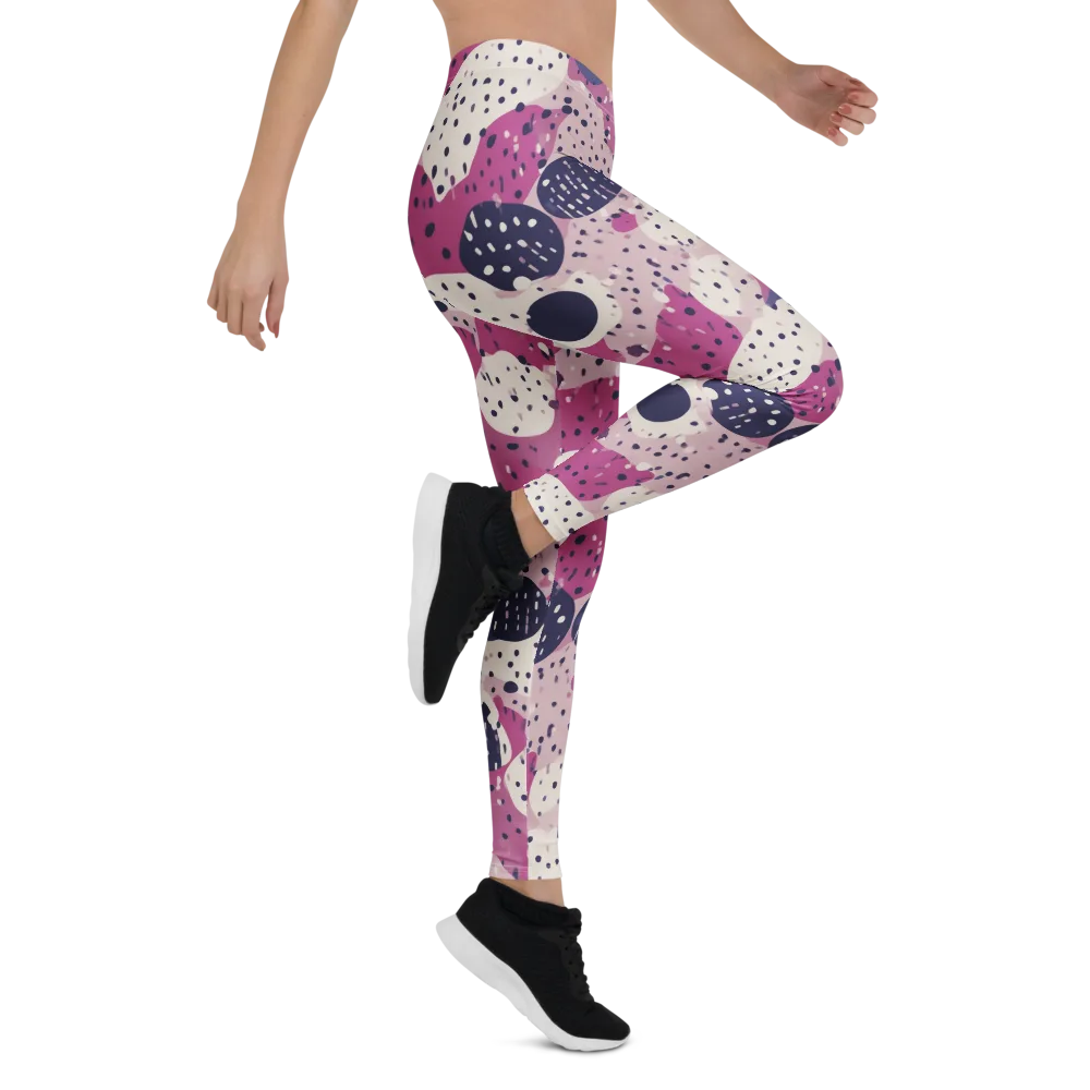 Neon Pebble Waltz on Leggings — Right