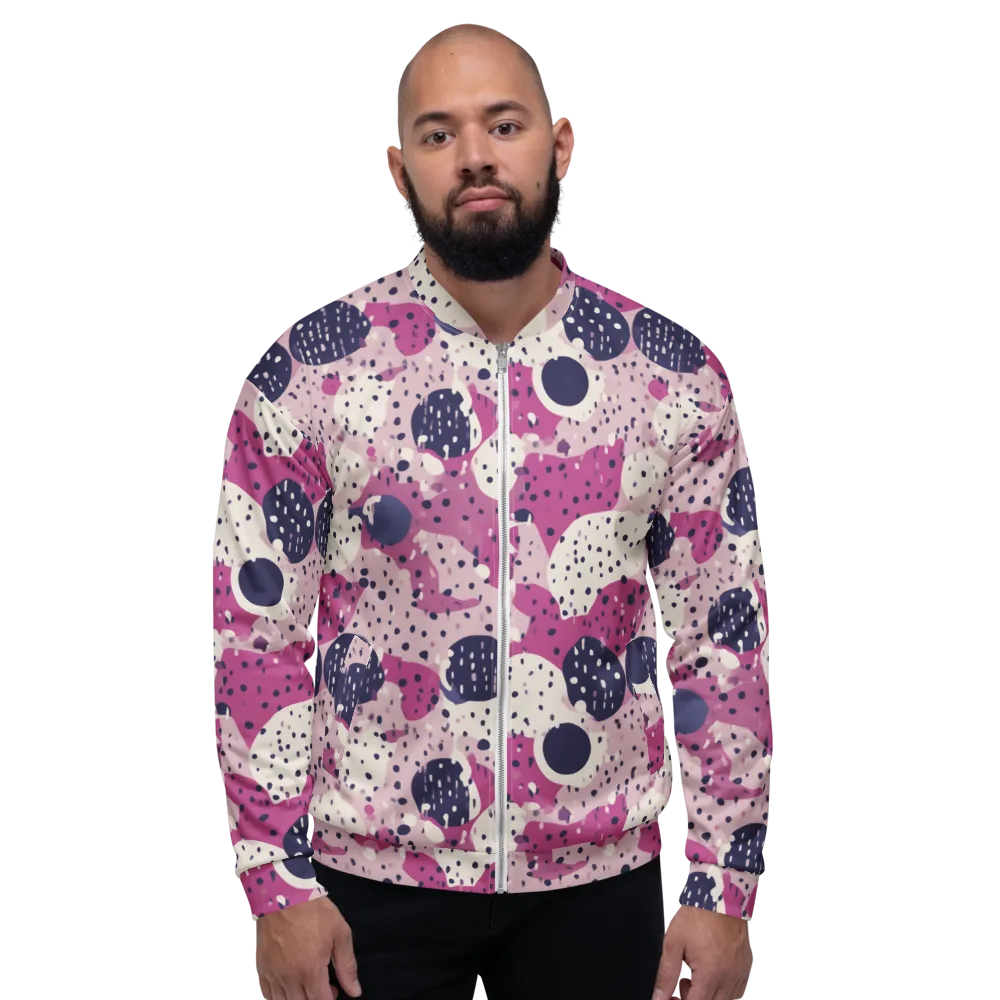 Neon Pebble Waltz on Bomber Jacket — Front