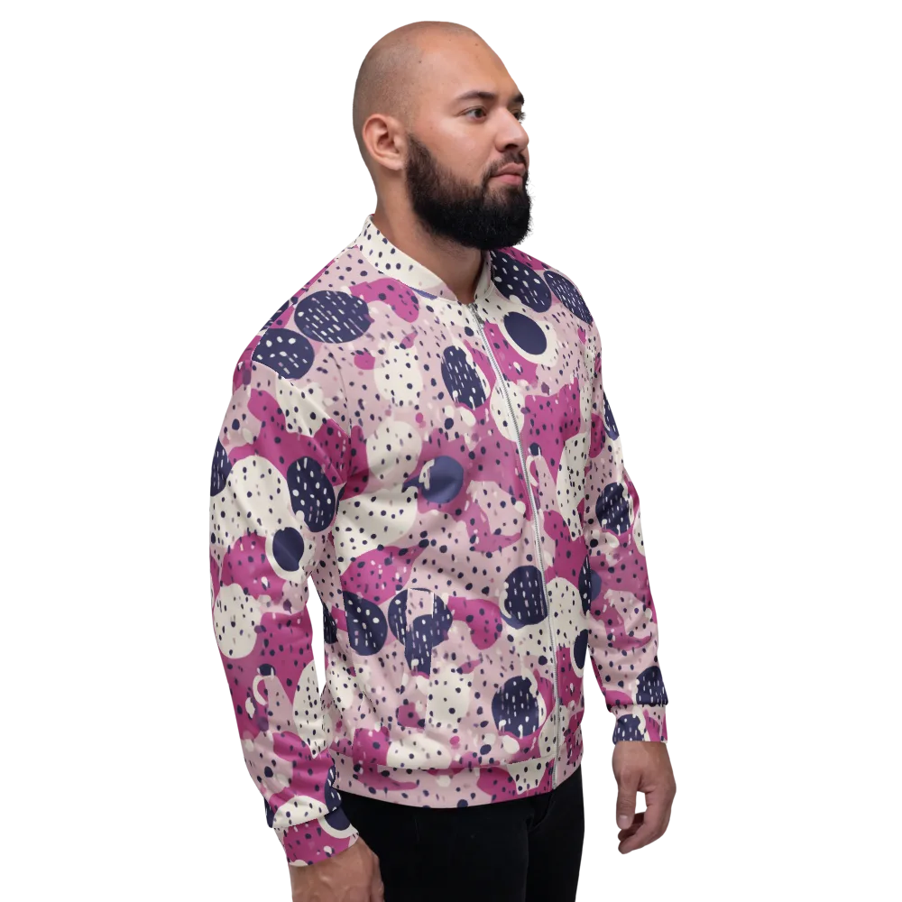 Neon Pebble Waltz on Bomber Jacket — Right