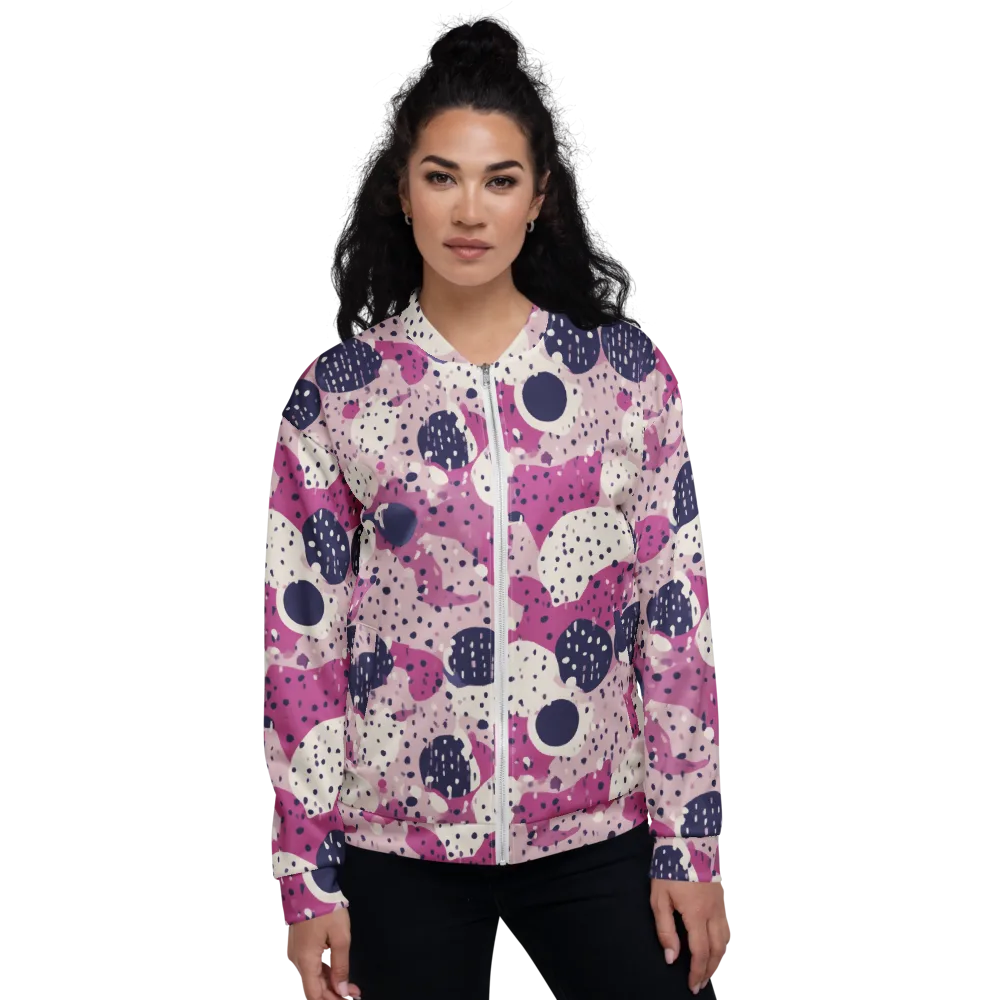 Neon Pebble Waltz on Bomber Jacket — Front