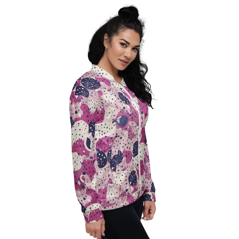 Neon Pebble Waltz on Bomber Jacket — Right