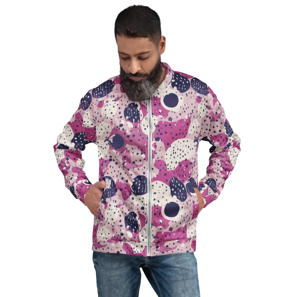 Neon Pebble Waltz on Bomber Jacket — Front
