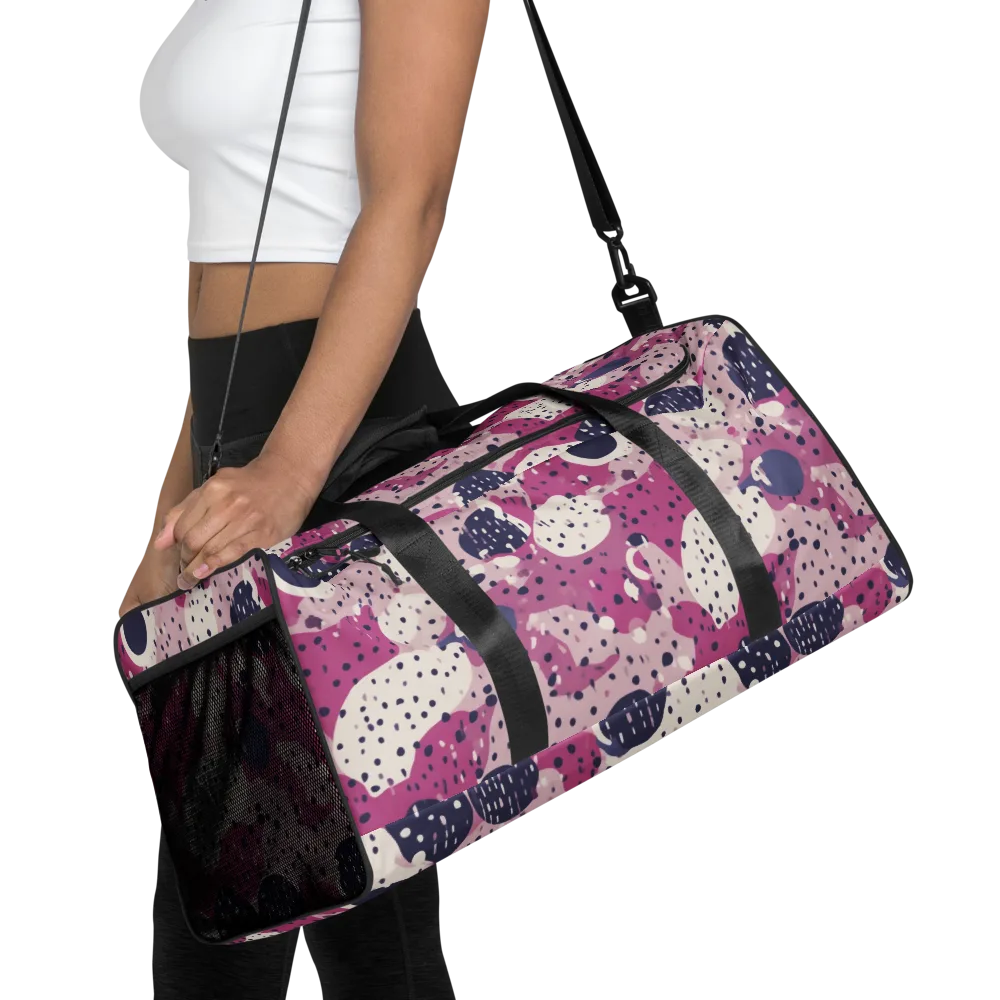 Neon Pebble Waltz on Duffle Bag — Front