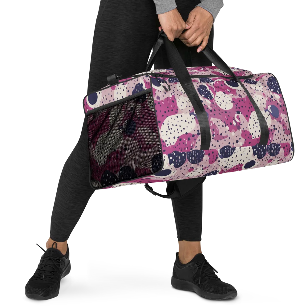 Neon Pebble Waltz on Duffle Bag — Right Front