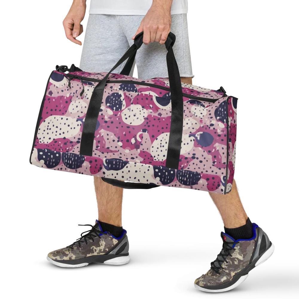 Neon Pebble Waltz on Duffle Bag — Front