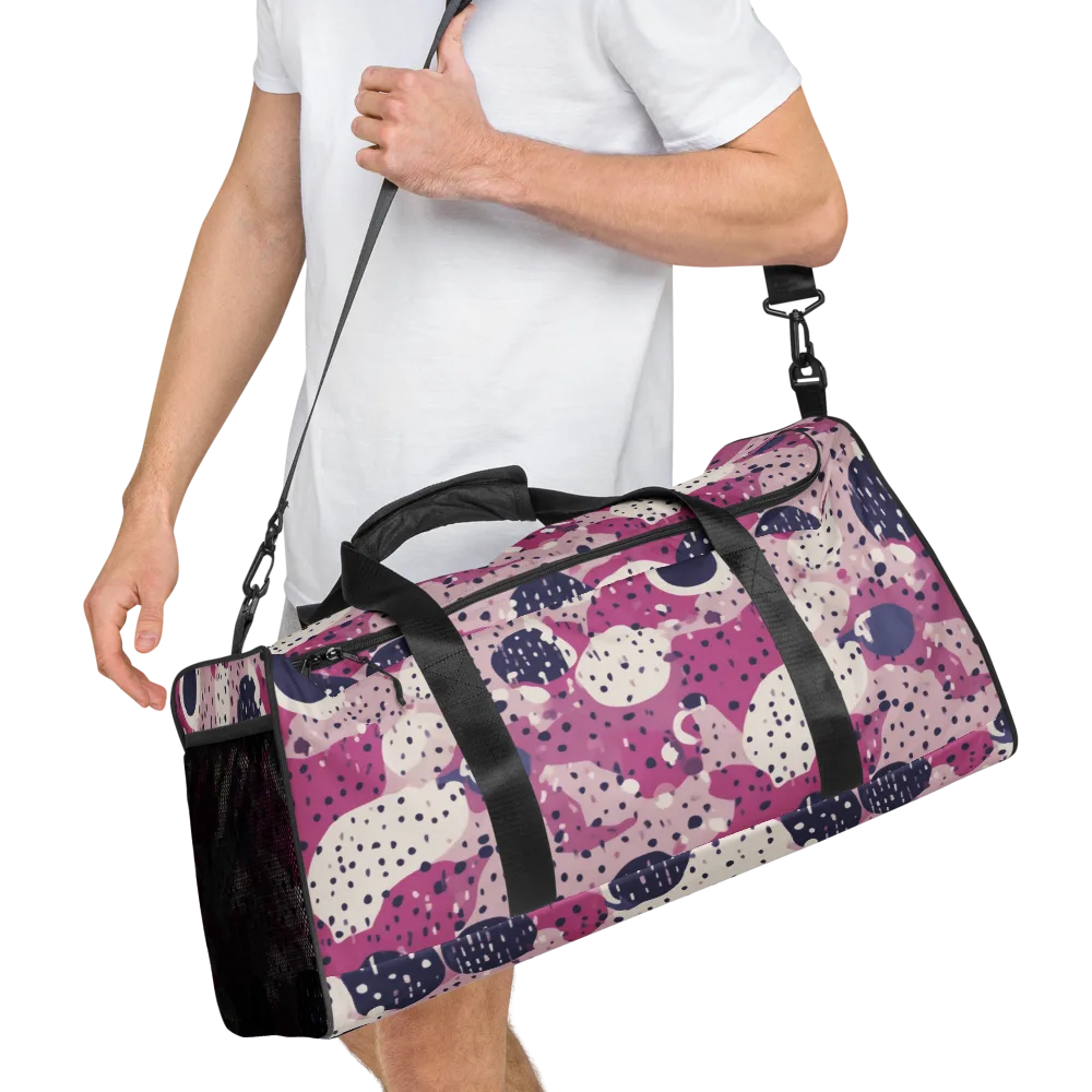 Neon Pebble Waltz on Duffle Bag — Right Front