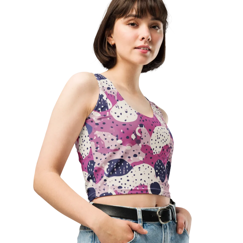 Neon Pebble Waltz on Crop Top — Right Front