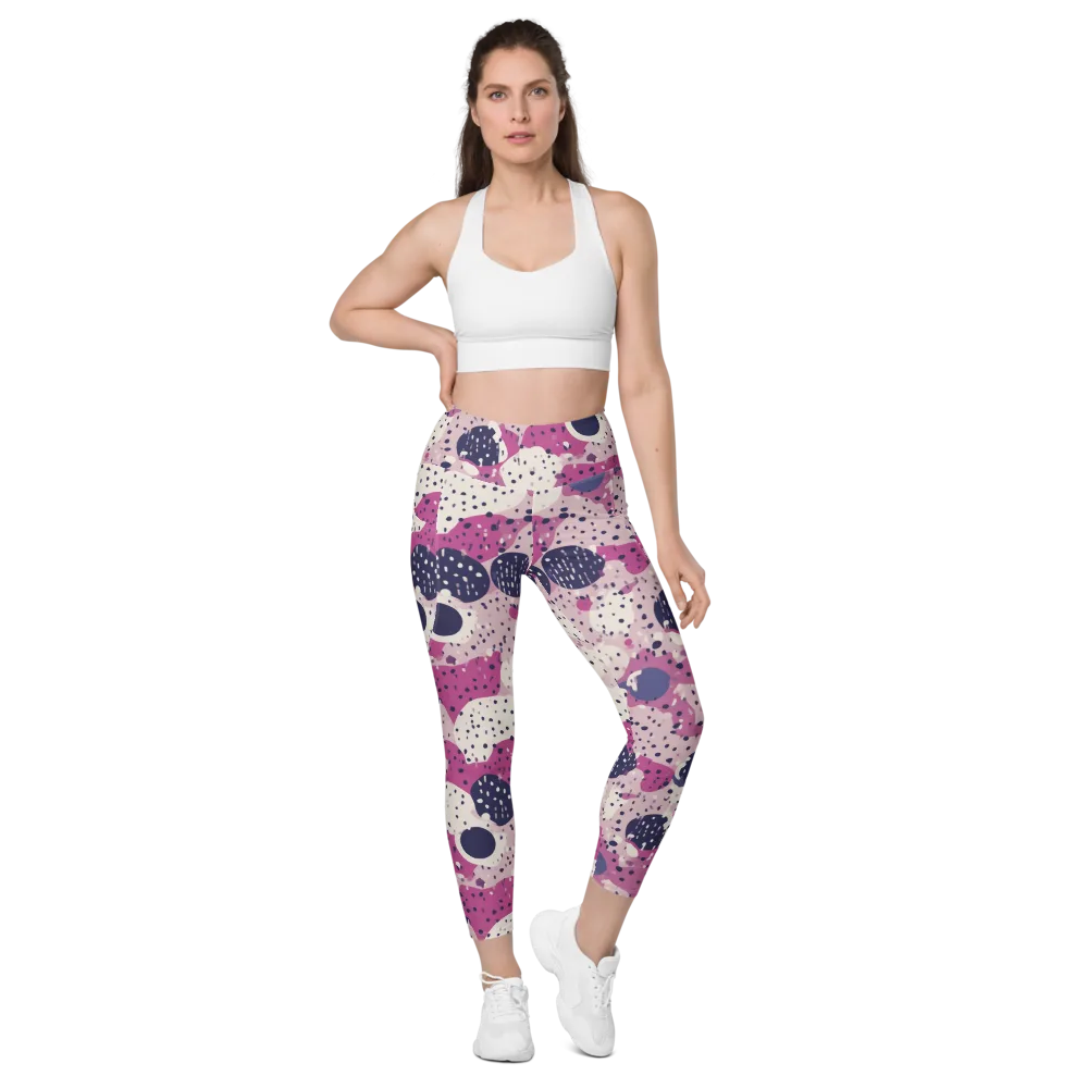 Neon Pebble Waltz on Leggings with Pockets — Front