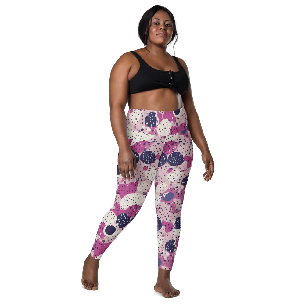 Neon Pebble Waltz on Leggings with Pockets — Front