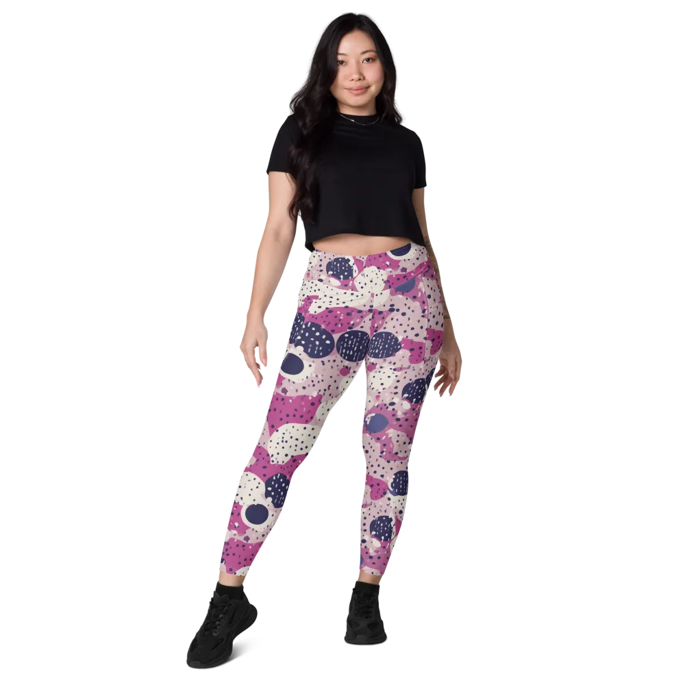 Neon Pebble Waltz on Leggings with Pockets — Front