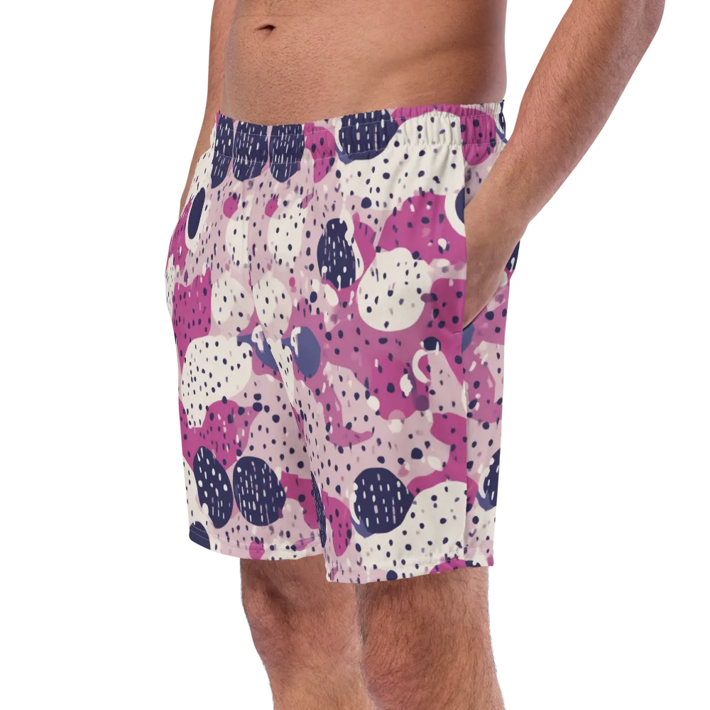 Neon Pebble Waltz on Swim Trunks — Left Front