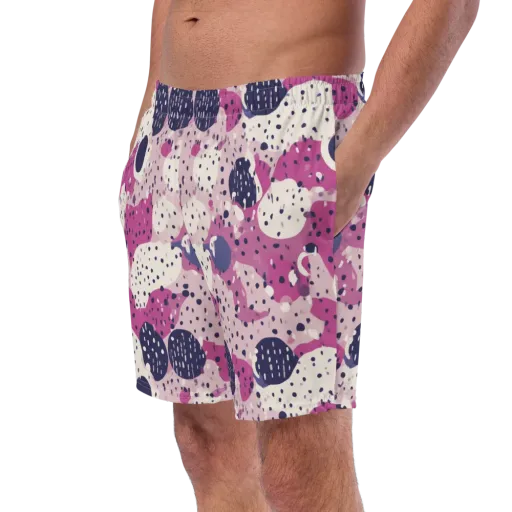 Neon Pebble Waltz on a Swim Trunks