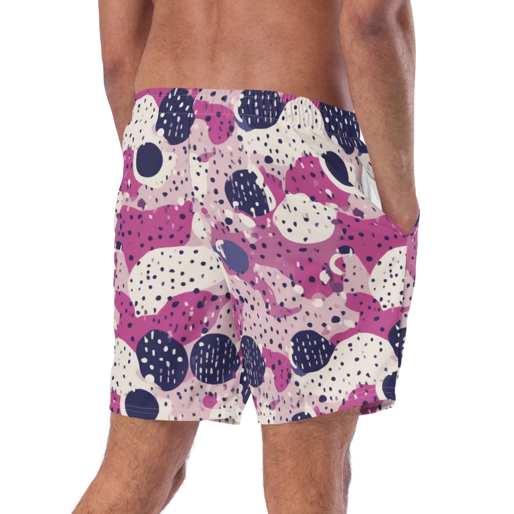 Neon Pebble Waltz on Swim Trunks — Right Back