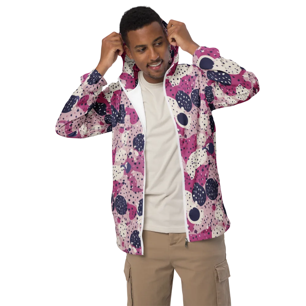 Neon Pebble Waltz on Men's Windbreaker — Front