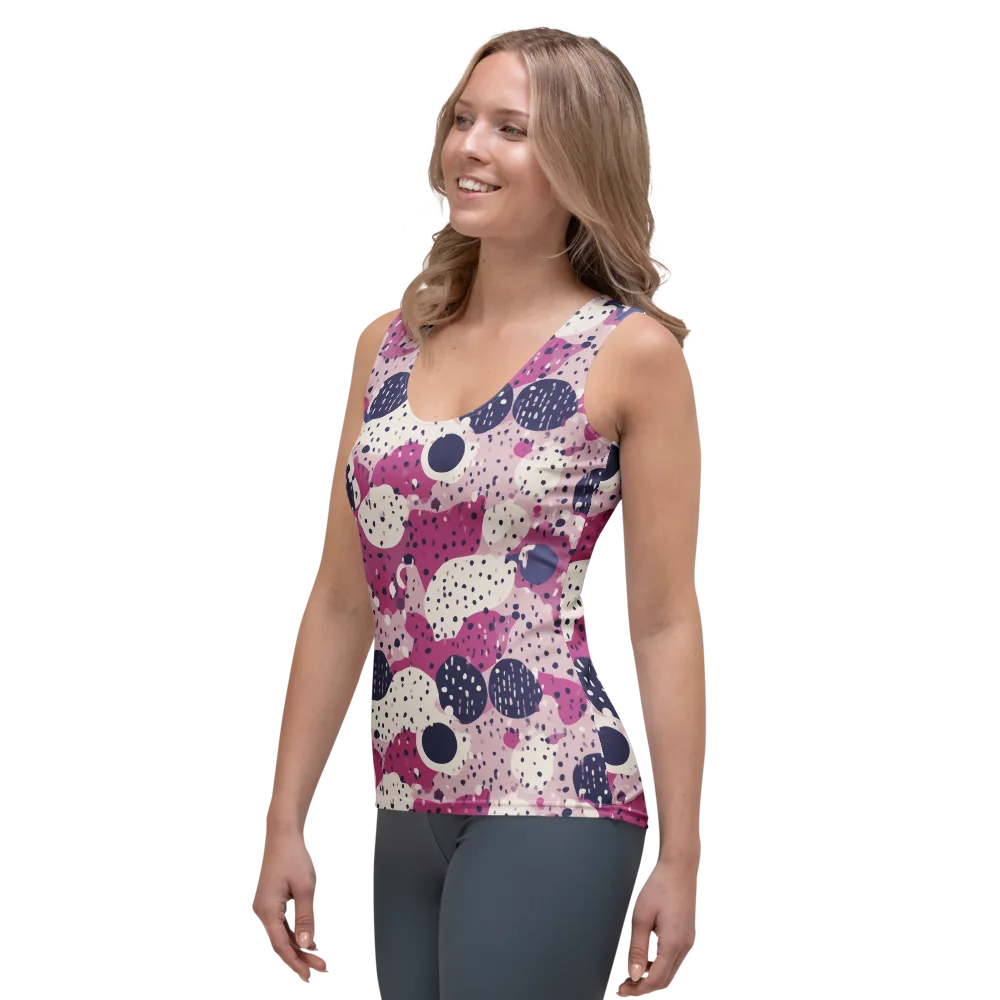 Neon Pebble Waltz on Women's Tank Top — Left Front
