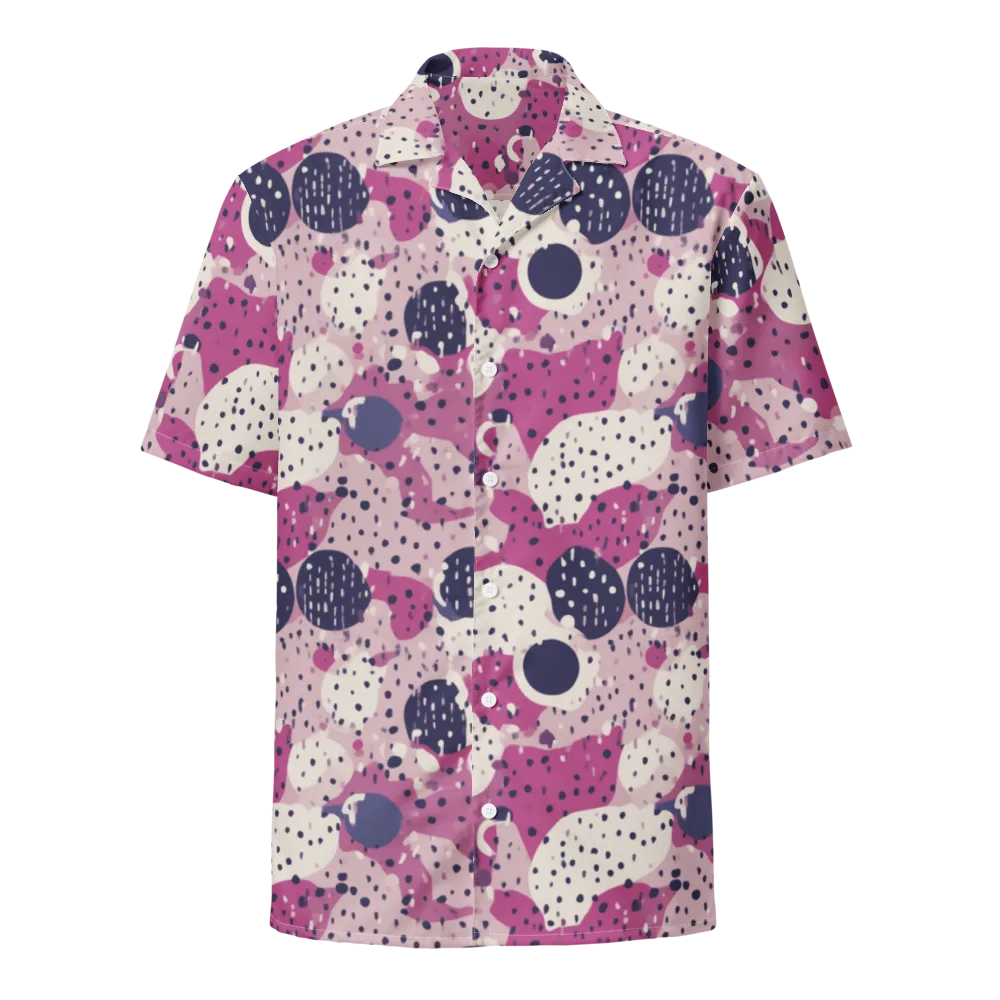 Neon Pebble Waltz on Button Shirt — Front