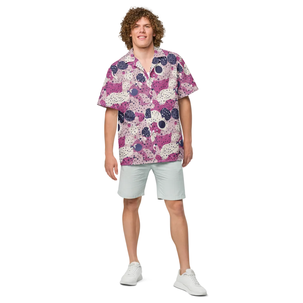 Neon Pebble Waltz on Button Shirt — Front