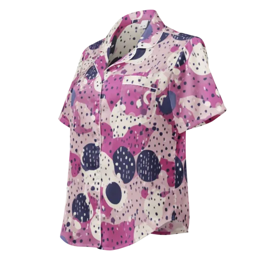 Neon Pebble Waltz on a Women's Short Sleeve Pajama Top