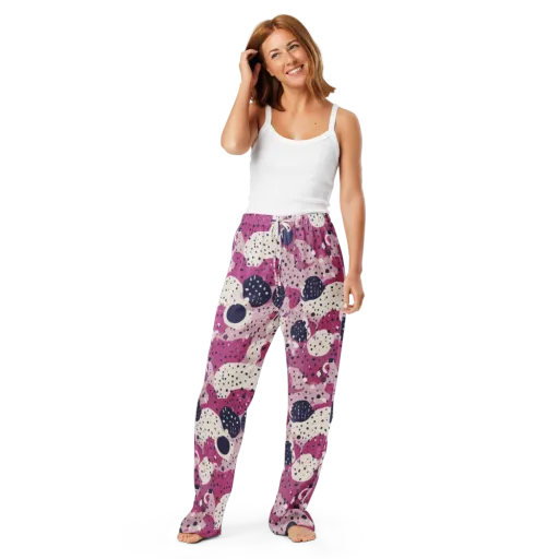 Neon Pebble Waltz on a Women's Pajama Pants