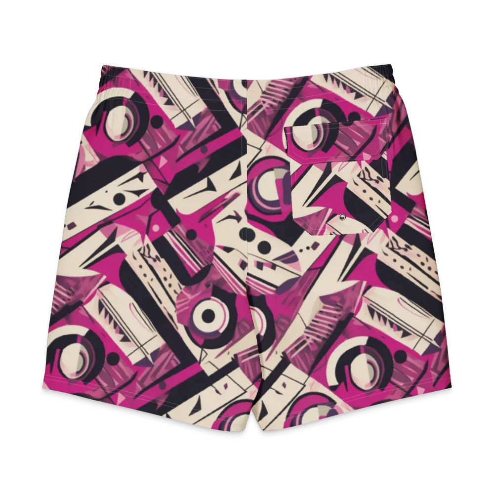 Angular Pulse on Men's Board Shorts — Back