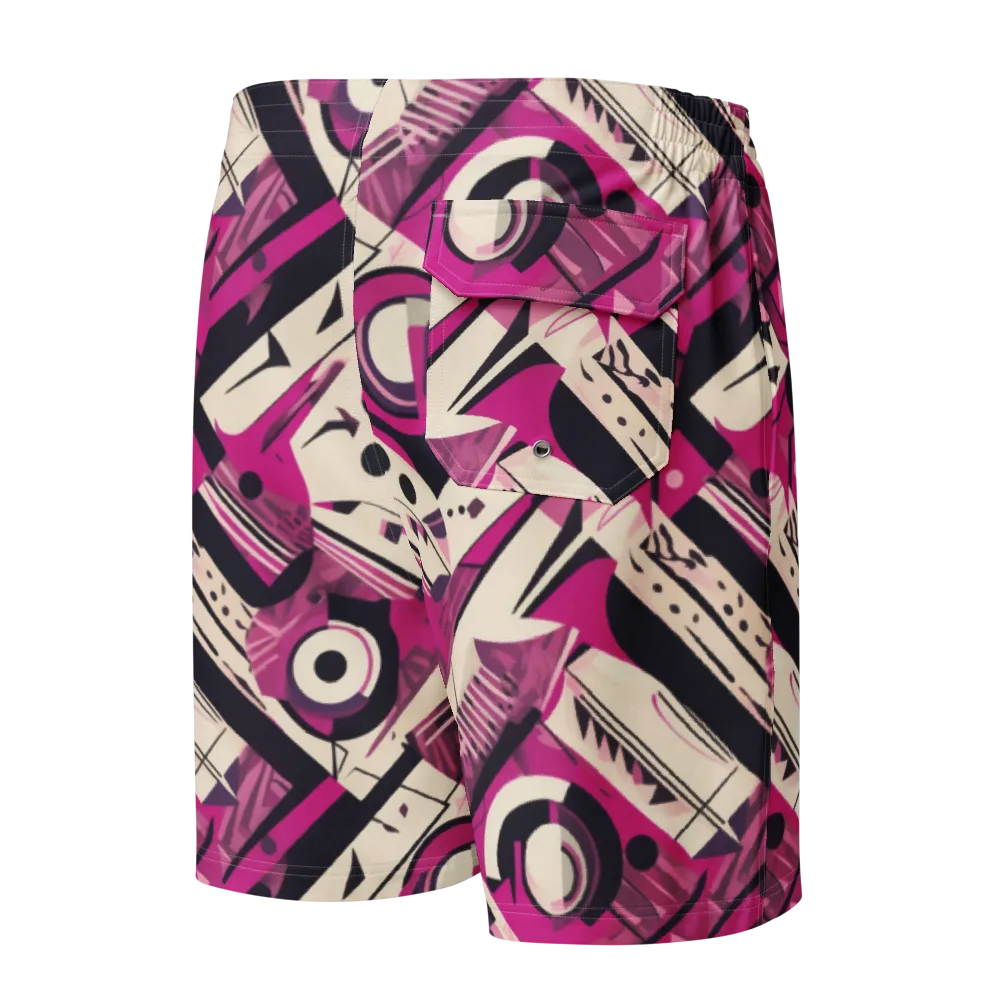 Angular Pulse on Men's Board Shorts — Back