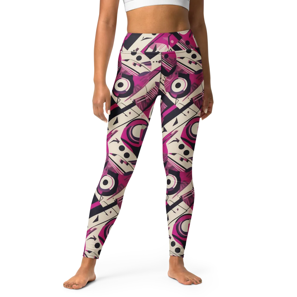 Angular Pulse on Yoga Leggings — Front