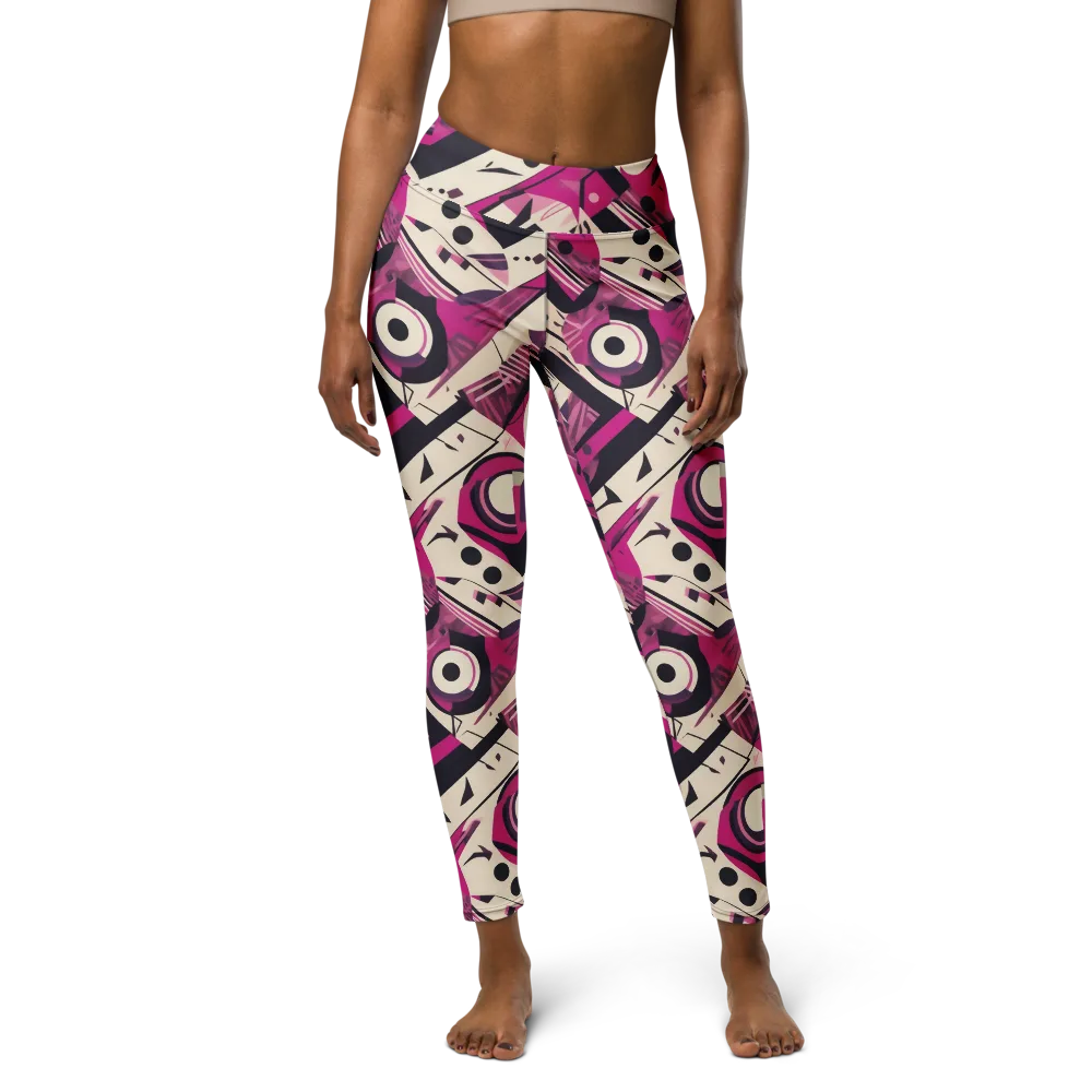 Angular Pulse on Yoga Leggings — Front