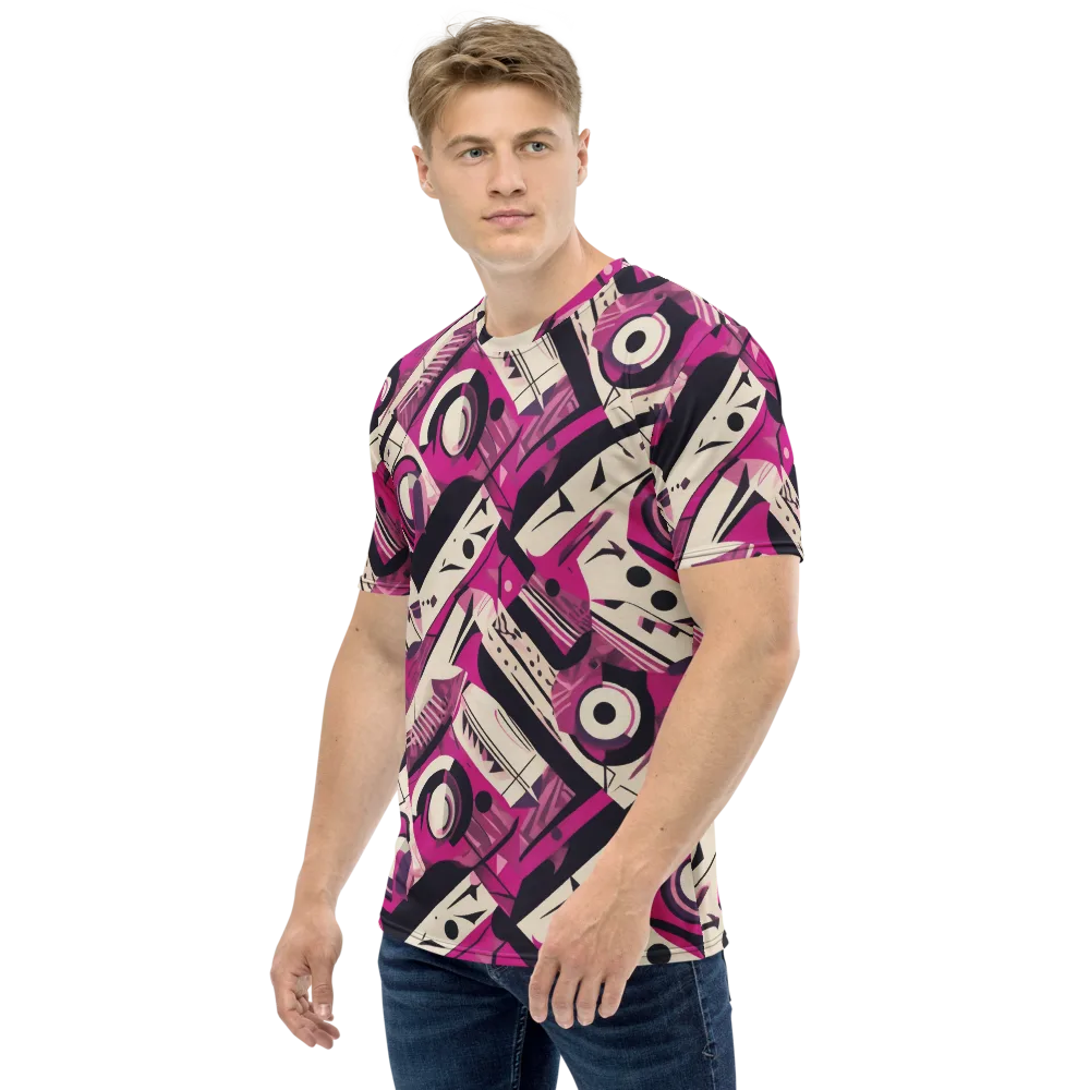 Angular Pulse on Men's Crew Neck T-Shirt — Left