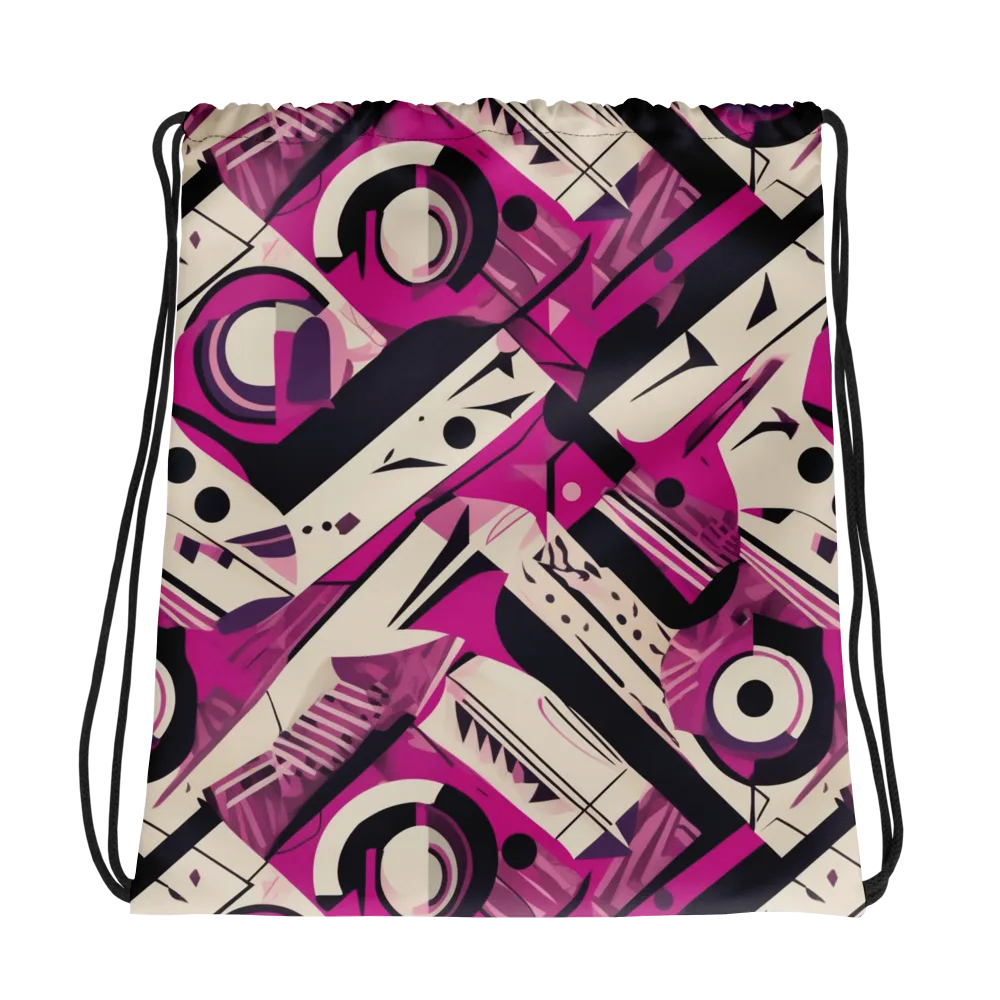Angular Pulse on Drawstring Bag — Photo
