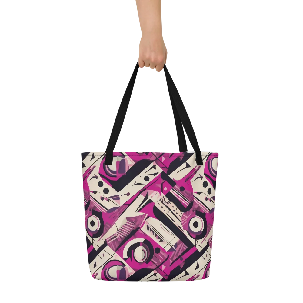 Angular Pulse on Large Tote Bag W/ Pocket — Front