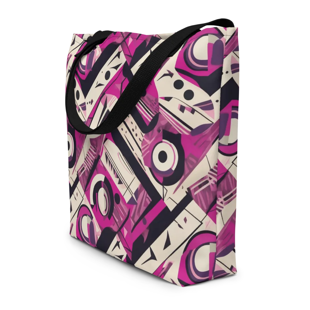 Angular Pulse on Large Tote Bag W/ Pocket — Front