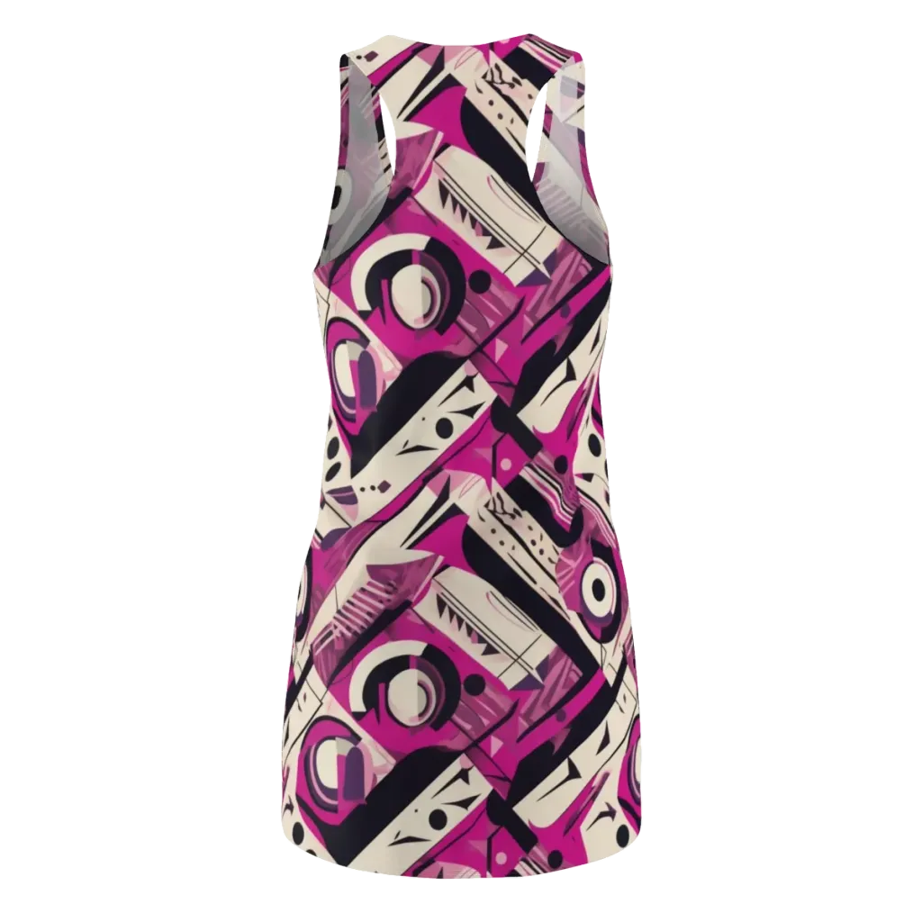 Angular Pulse on Racerback Dress — Back