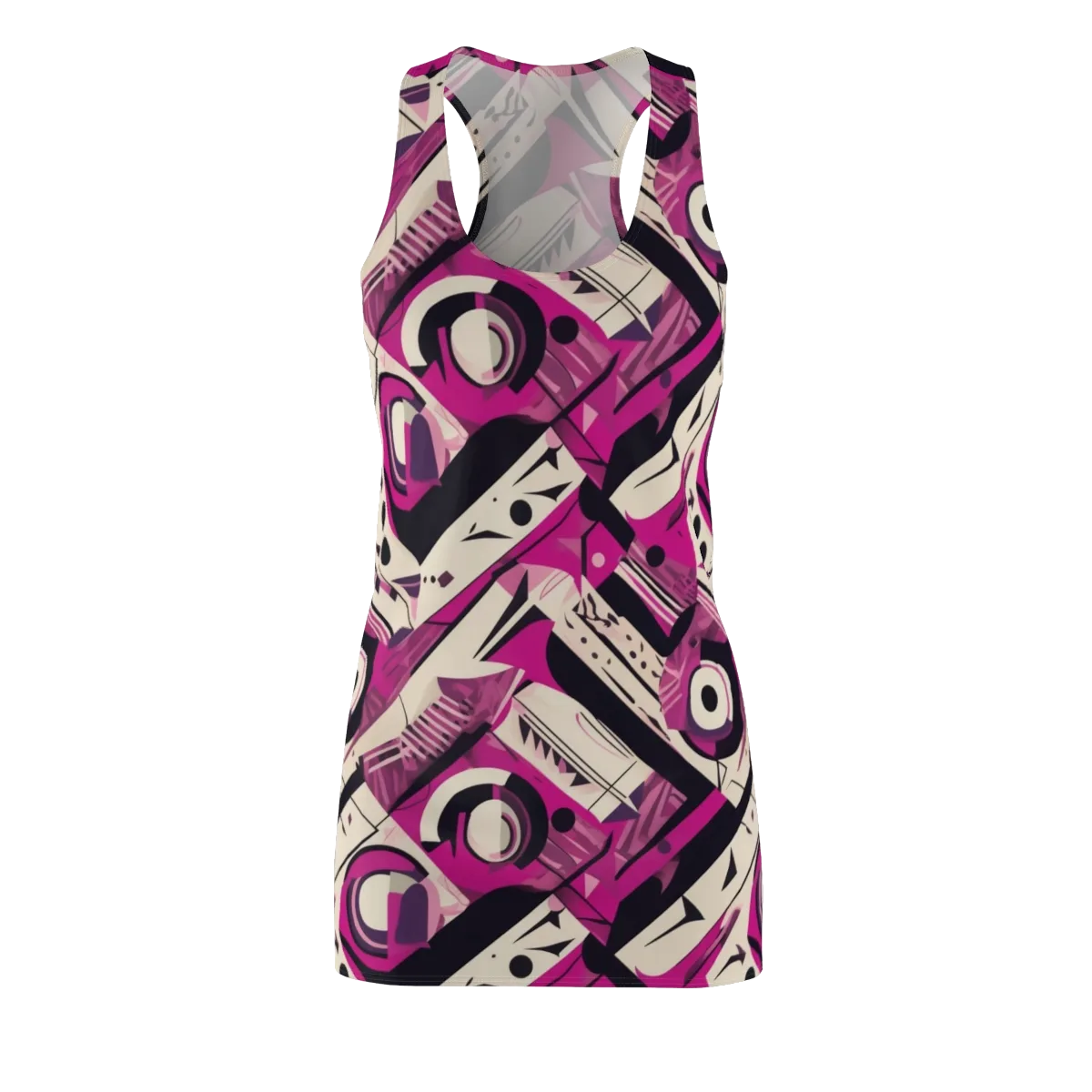 Angular Pulse on Racerback Dress — Front